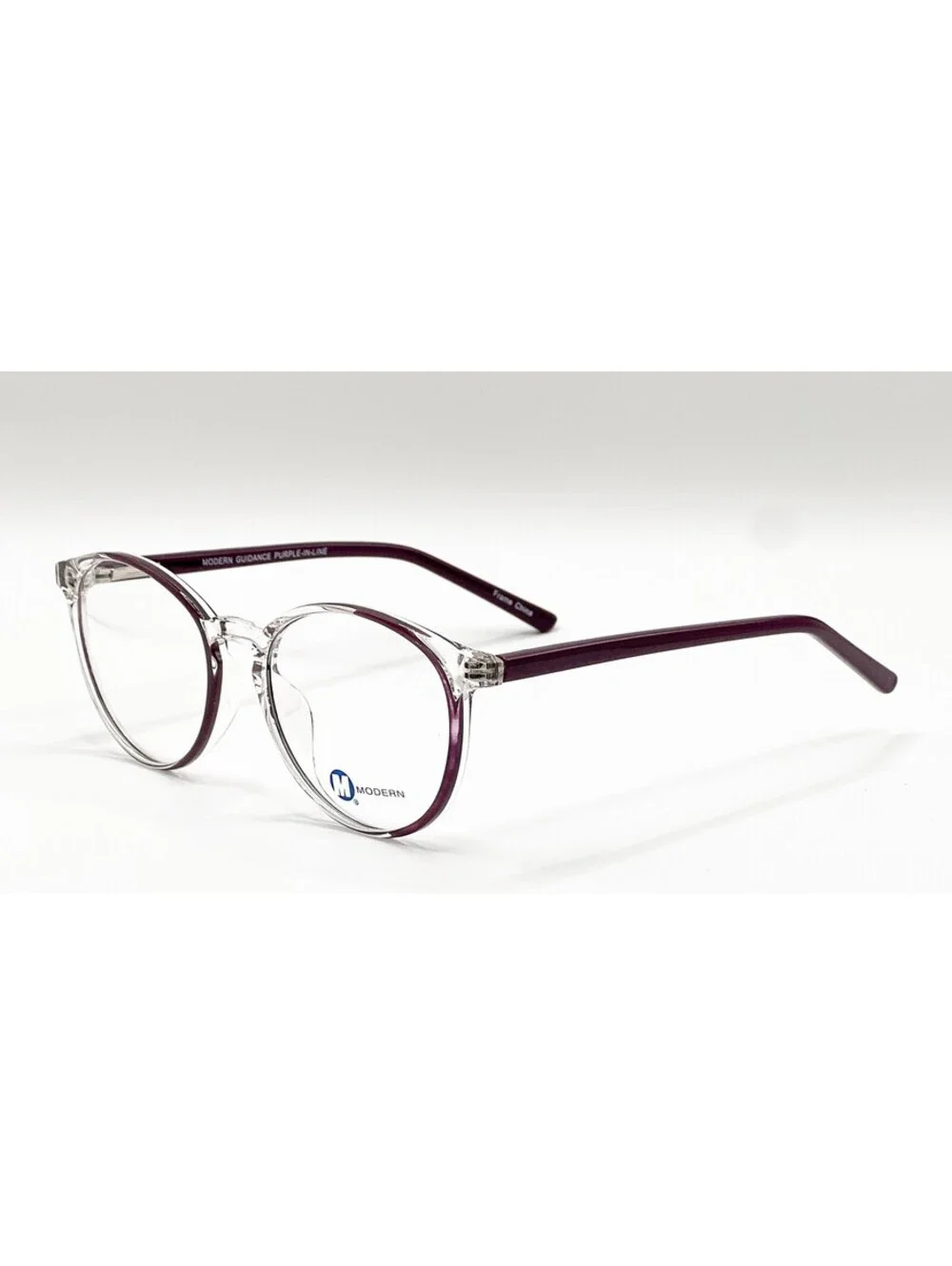 Modern Guidance Purple-in-line Purple Oval Authentic Eyeglass Frames 50-20-140